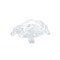 CC Home Furnishings 7" Crystal Clear Hand Blown Glass Turtle Figurine